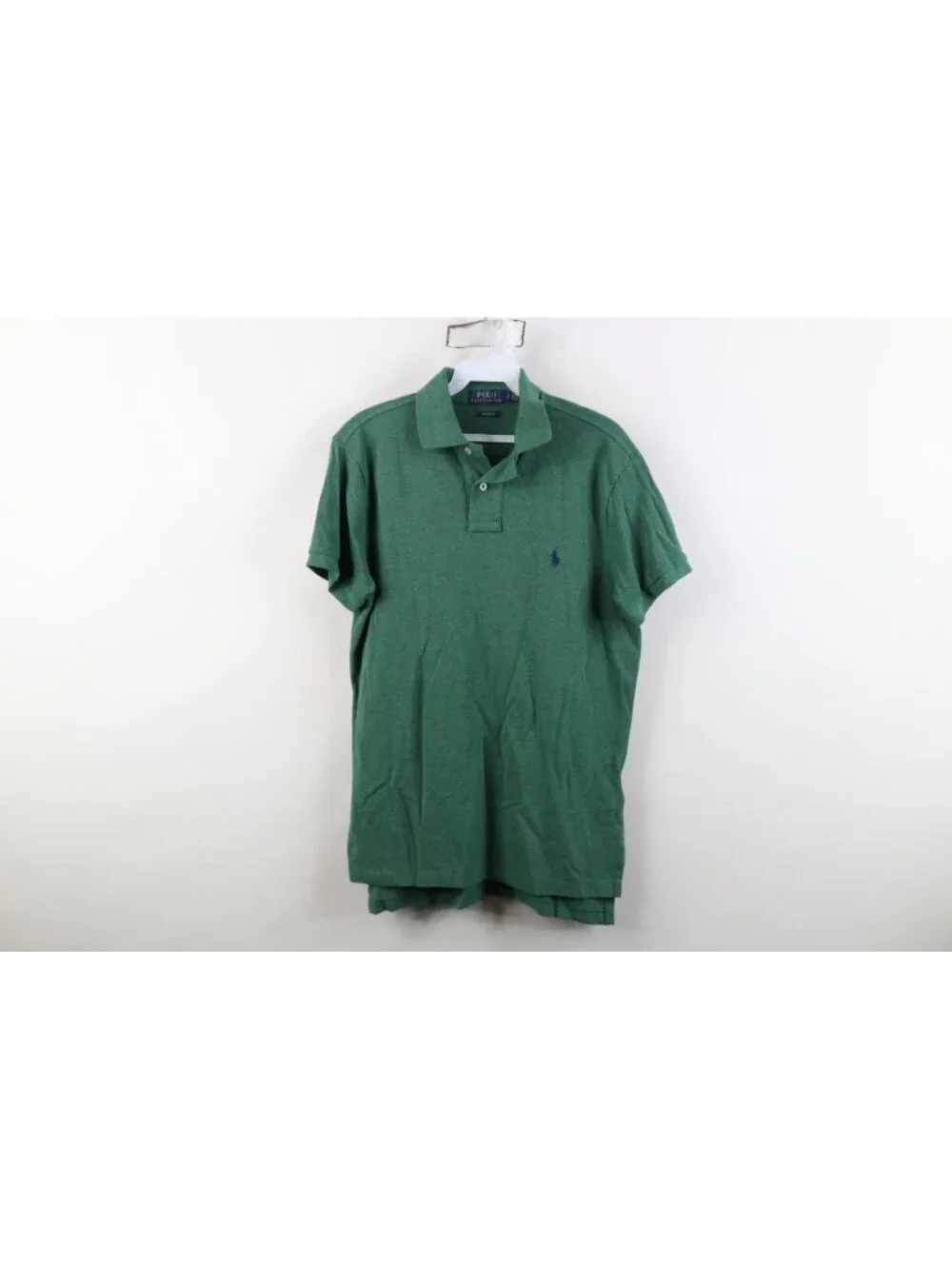 Vtg Y2K Ralph Lauren Mens Small Custom Fit Pique Cotton Golf Polo Shirt Green